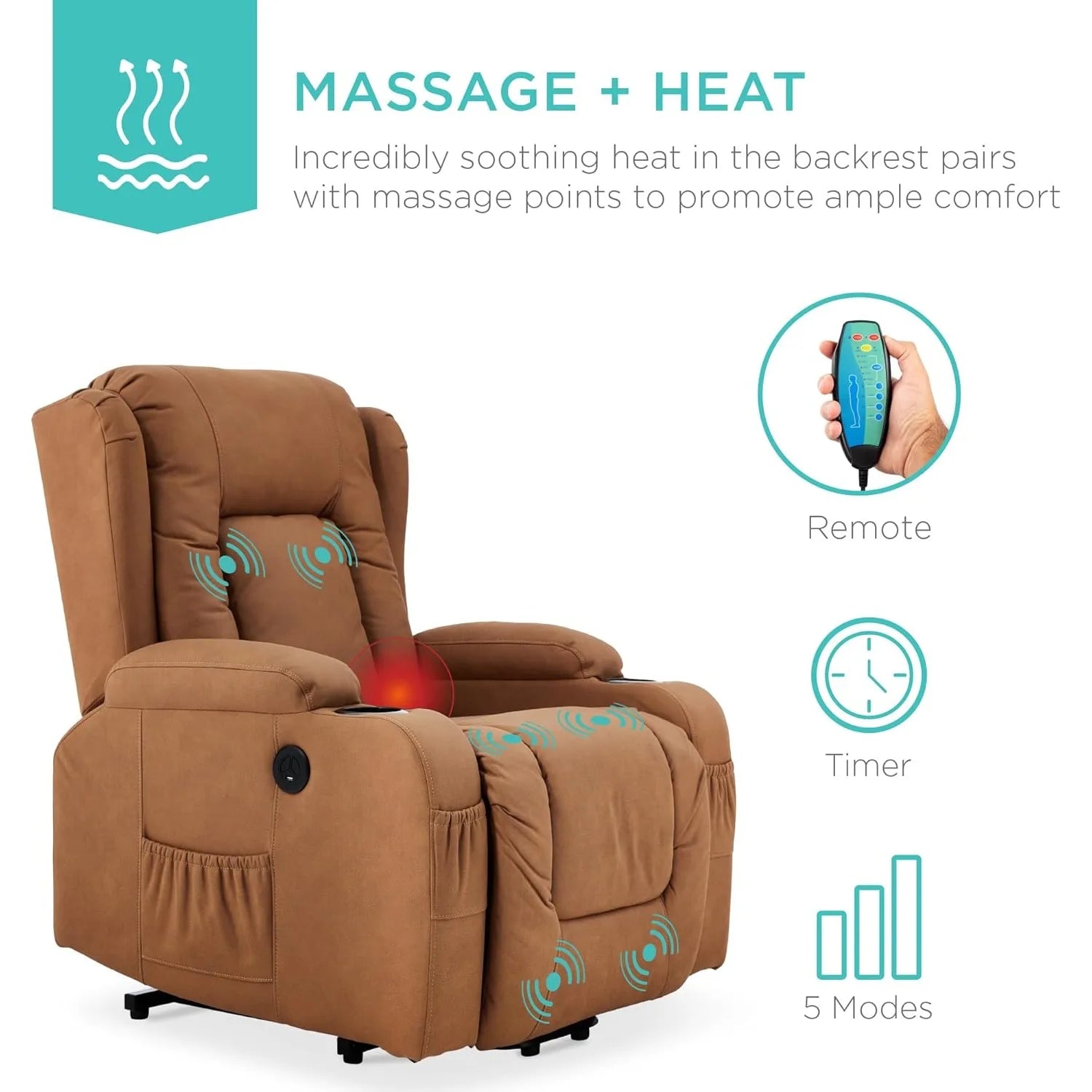 Leather Electric Power Adjustable Furniture for Back Lift Recliner Massage Chair
