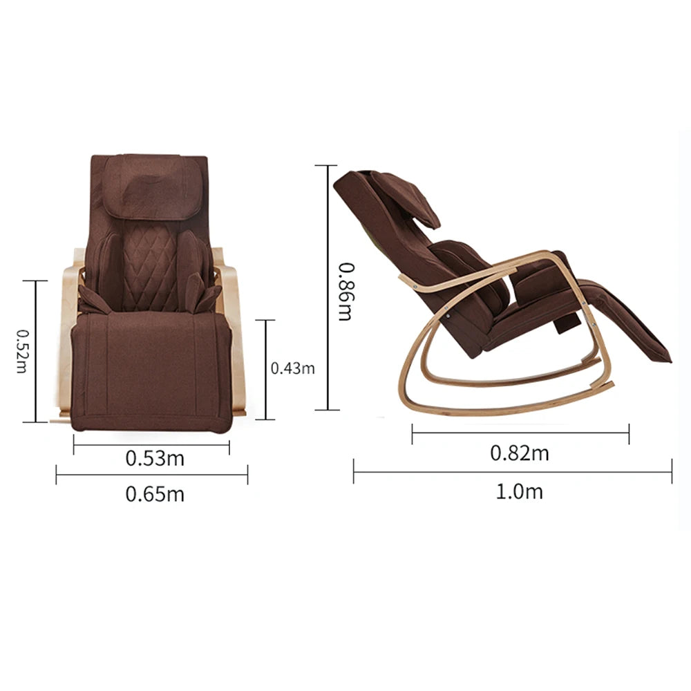 Massage Chair With Comfortable Air Pressure Relaxing Rocking Chair Heating Function Finger Pressure Massage Muscle Relaxation