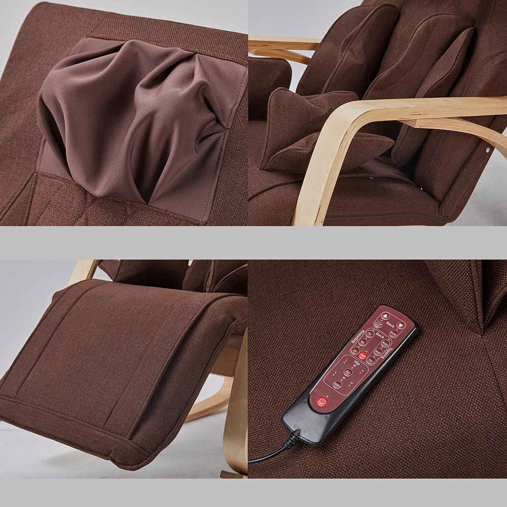 Massage Chair With Comfortable Air Pressure Relaxing Rocking Chair Heating Function Finger Pressure Massage Muscle Relaxation