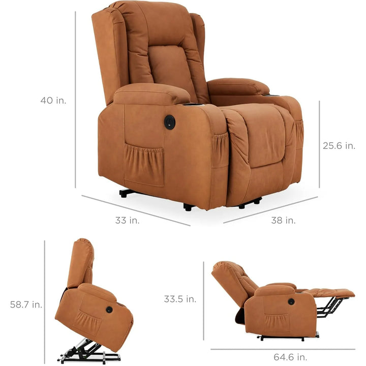 Leather Electric Power Adjustable Furniture for Back Lift Recliner Massage Chair