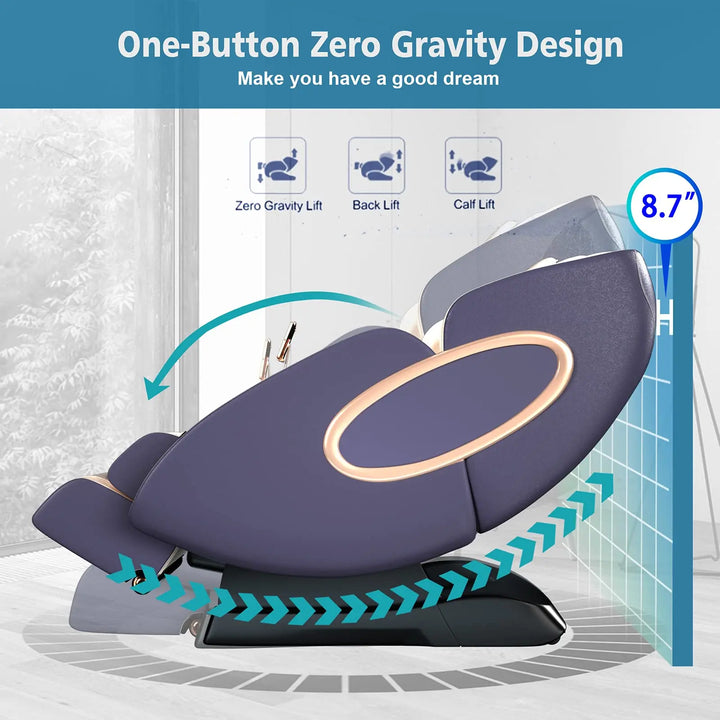 APP Control 4D Massage Chairs SL-Track Full Body Shiatsu Recliner Zero Gravity Massager with Yoga Stretching Foot Massage Roller