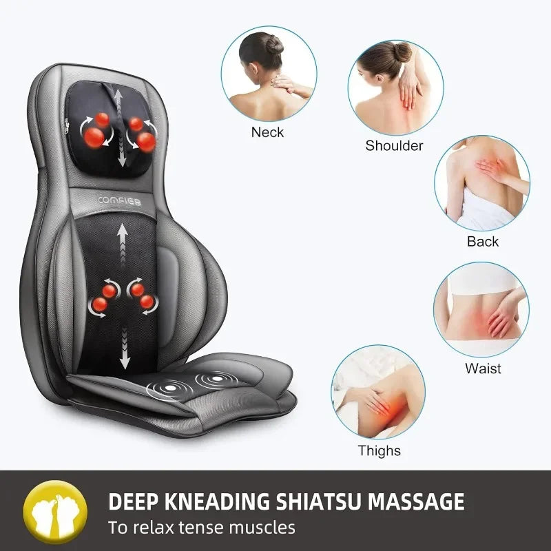 Shiatsu Neck Back Massager For Car Mount And Office