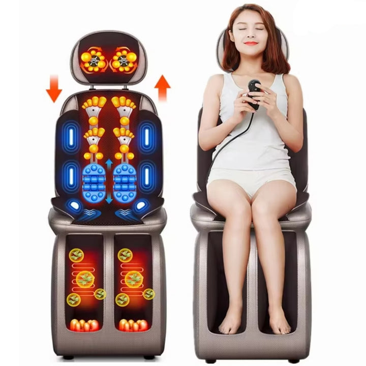 Newest Electric Foot Massager Heating Vibration Back Massage Chair Cushion